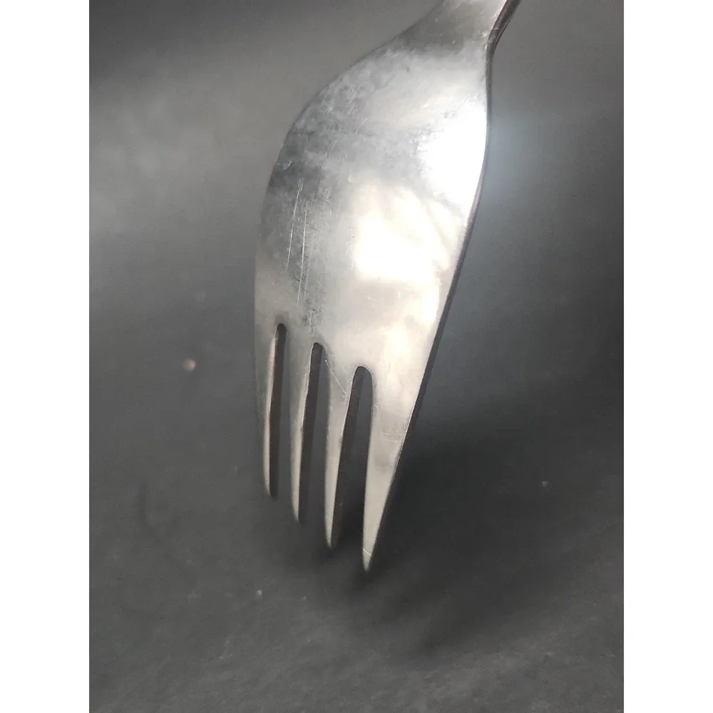 Rare Blue‎ Handled Vintage Denby Castile Large Dinner Fork Stone Steel Regency